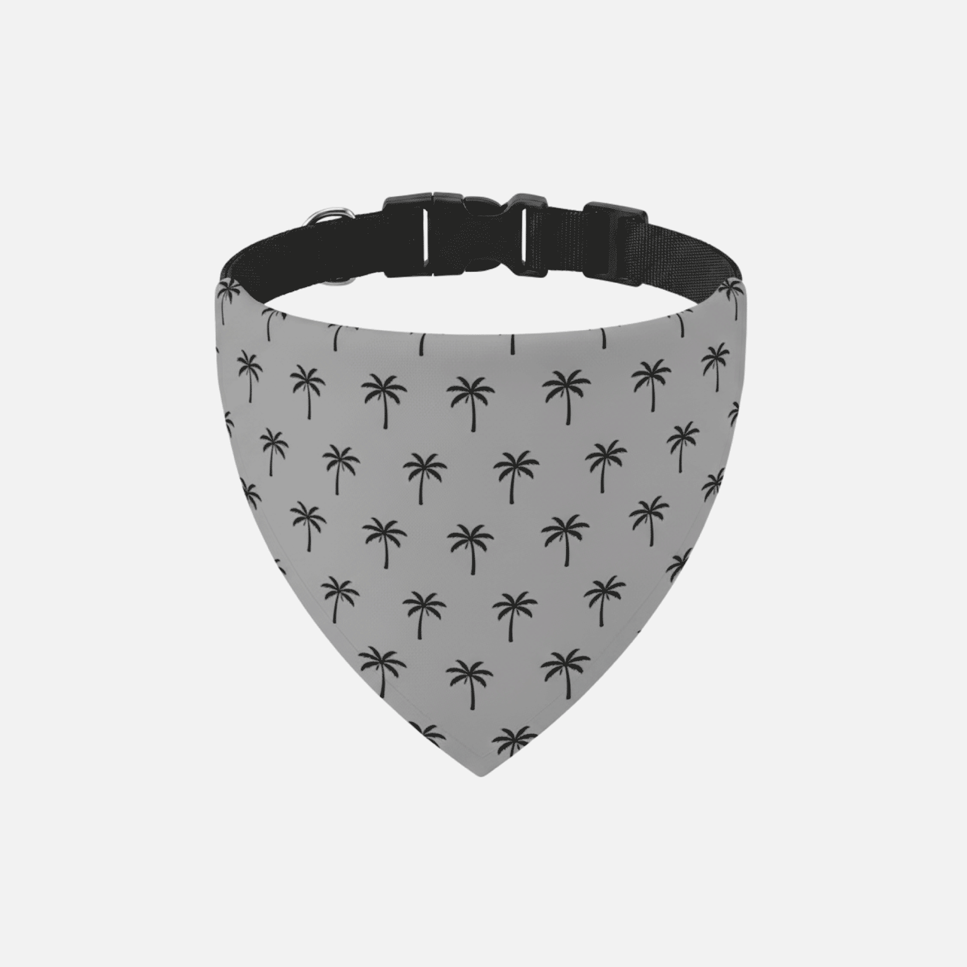 Bandana pour chien et chat avec collier – motif palmiers