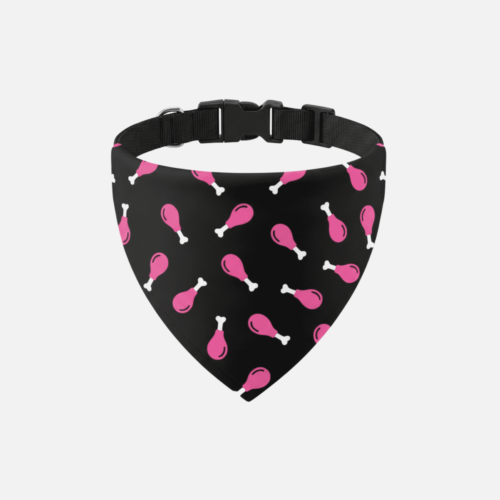 Bandana pour chien et chat avec collier – motif pilons